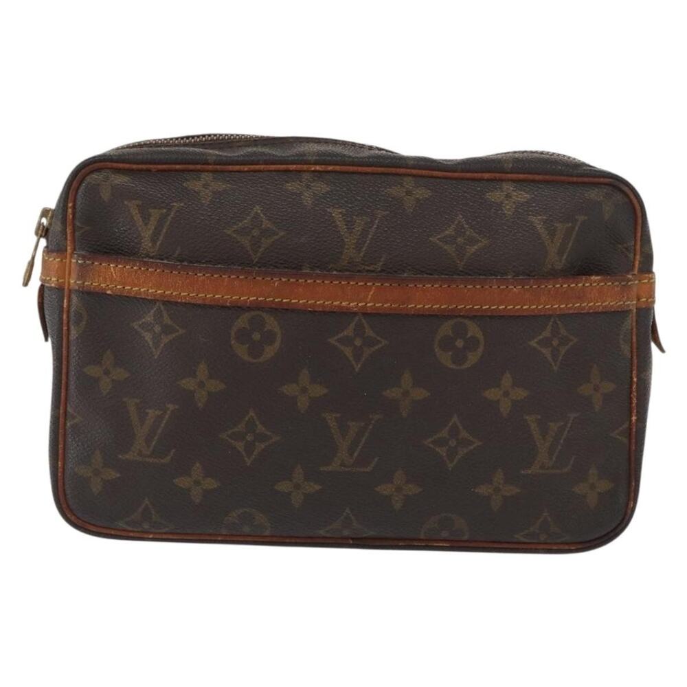 Louis Vuitton Monogram Compiegne 23 Clutch Bag Brown